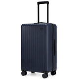 GoPenguin Hardside Luggage with Spinner Wheels, Medium 26 Inch Rolling Checked Suitcase PC Lightweight Blue