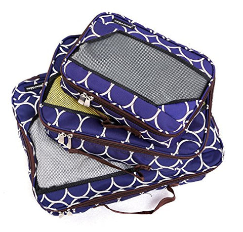 Jenni Chan Aria Park Ave Packing Cube 3pc Set, Navy