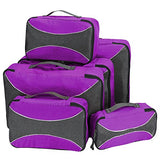 G4Free Packing Cubes 6pcs Set Travel Accessories Organizers Versatile Travel Packing Bags(Purple)