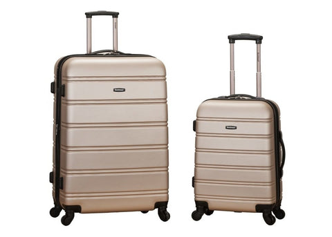 Rockland 20 Inch 28 Inch 2 Piece Expandable Abs Spinner Set, CHAMPAGNE