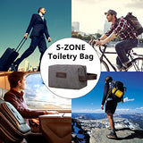 On Sale - S-Zone Canvas Travel Toiletry Bag Shaving Dopp Kit Cosmetic Makeup Bag (Gray)