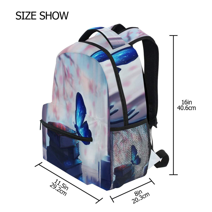 Backpack Butterfly Firework Star Shimmer? School Bags Bookbags for Teen/Girls