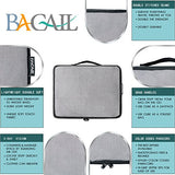 6 Set Packing Cubes,3 Various Sizes Travel Luggage Packing Organizers (Black net)