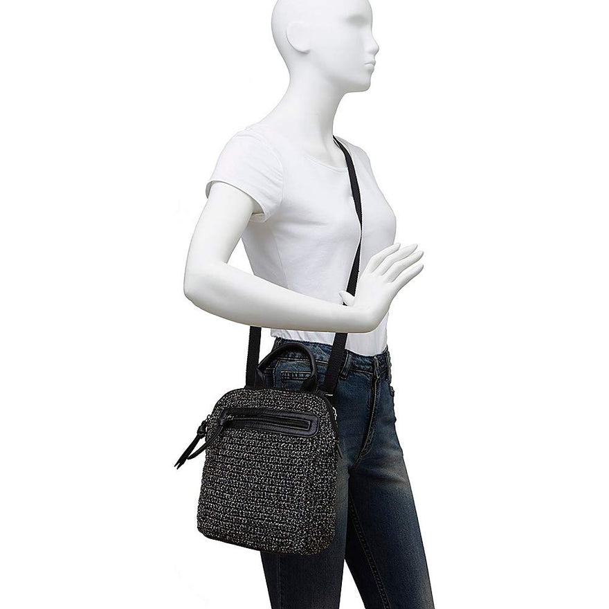 The Sak Loyola Crochet Mini Convertible Backpack, urban static
