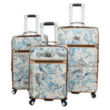 The classic Chariot Map 3-Piece Expandable Luggage Set