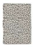 Letters Pattern Beige Printed Canvas Vintage Passport Holder Cover Case Was_11