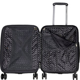 Gabbiano Luca 3 Piece Expandable Hardside Spinner Luggage Set (Black)