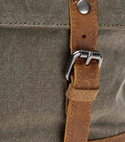 Canvas Messenger Bag Zlyc Leather Trim 15.6 Inch Laptop Bag Military Shoulder Bag Vintage Handbag