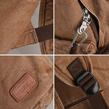 Canvas Backpack Lightweight Travel Daypack Student Rucksack Laptop Backpack