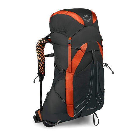 Osprey Packs Exos 38 Backpacking Pack, Blaze Black, Large