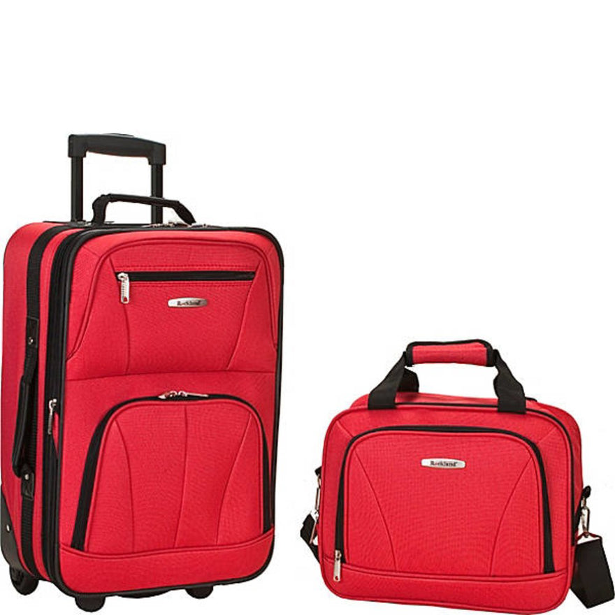 Rockland 2 Piece Luggage Set Red