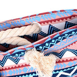 ABage Women's Canvas Tote Aztec Tribal Printed Shopping Travel Beach Shoulder Bag, Blue