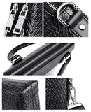 Saierlong New Mens Black Genuine Leather Briefcase Shoulder Laptop Business Bag