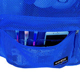 Heavy Duty Classic Gym Student Mesh See Through Netting Backpack | Padded Straps | Royal Blue