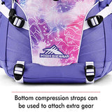 High Sierra Loop-Backpack, School, Travel, or Work Bookbag with tablet-sleeve, Unicorn Clouds/Lavender/White, One Size
