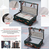 Unitravel Vintage Suitcase Set Spinner Travel Hardside Luggage Sets PU Trunk