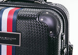 Tommy Hilfiger Basketweave 21" Expandable Hardside Spinner, Black