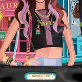 Structured Silhouette Printed Mini Backpack with Adjustable Strap