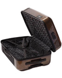 Numinous London 20" Carry-on 4 Wheel Spinner Smart Luggage Gold Brush