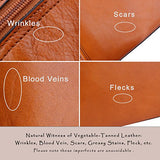 Banuce Vintage Full Grain Leather Briefcase For Men Tote Business Messenger Bag 14" Laptop Shoulder