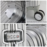 All Aluminum Hard Shell Luggage Hardside Suitcase With Spinner Wheels By Sindermore (Carbon Fiber Silver, 29 inch)