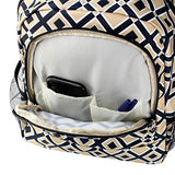 Zodaca Large Travel Hiking Backpack, Khaki/Black Times Square