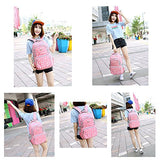 Fanci Students Candy Color School Bag Lovely Dog Paw or Butterfly Prints Large Capacity Backpack