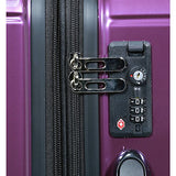 Dejuno Venture 3-Piece Hardside Spinner Luggage Set with TSA Lock, Black, One Size