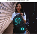 ZenithLife Unisex Casual Fashion Waterproof Luminous Anime Notebook, Black, Size No Size