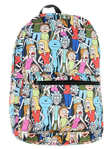 Rick And Morty Backpack Portal Gun Spaceship Mr Meeseeks (Full Cast)