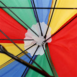 Geanbaye 21'' Adult And Kids Size Rainbow Golf Folding Umbrella Hats Rain Hats