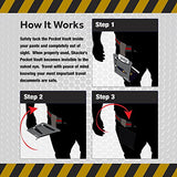 Shacke Hidden Travel Belt Wallet w/RFID Blocker (Black with Black Strap)