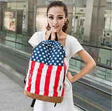 Eaglebeky The American Flag Backpacks Unisex Darkblue Star Rucksack Shoulder Bag (Us Flag)
