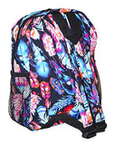 Ever Moda Peacock Feather Mini Backpack
