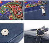 Bibitime Hollow Flower Design Ethnic & Leopard Cross Body Bags Phone Change Bag Handbag Messenger