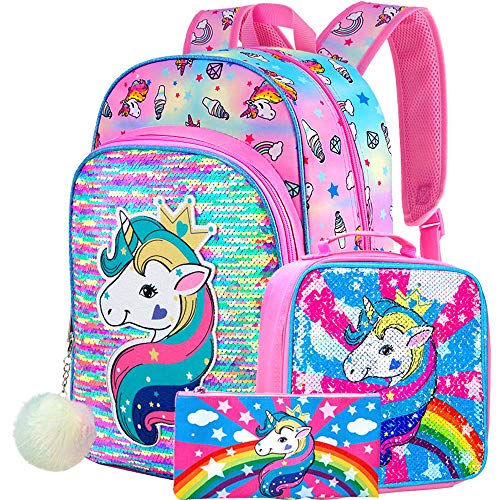 Shop 4PCS Unicorn Backpack for Girls, Sequin – Luggage Factory