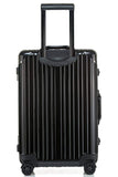 Swivel Wheel Trolley Case, Aluminum Frame Travel Case, Swivel Wheel Trolley Case + Pc Vertical Suitcase, Black, 24 inch