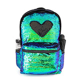 Glitter Magic Reversible Sequin School Backpack,Sparkly Lightweight Back Pack Shoulder Casual