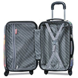 Dejuno 3-Piece Lightweight Hardside Spinner Upright Luggage Set, Parisian Nights