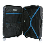 Perry Ellis Traction Hardside Spinner Carry On Luggage, Black