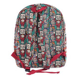 Damara Womens Cartoon Funny Graffiti Printing Canvas School Bag