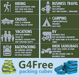 G4Free Packing Cubes 6pcs Set Travel Accessories Organizers Versatile Travel Packing Bags(Purple)