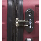 Dejuno Logan 3-Piece Hardside Spinner Combination Lock Luggage Set, Burgundy