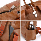 NaKita Women Travel Backpack Purse Waterproof Leather Crossbody Bag Anti-theft Lightweight Shoulder