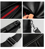 Saierlong New Mens Black Genuine Leather Briefcase Shoulder Laptop Business Bag