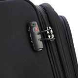 Delsey Luggage Titanium Soft Expandable 25 Inch Spinner, Black