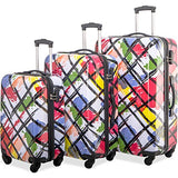 Flieks 3 Piece Luggage Set Hardside Suitcase with Spinner Wheels (Color1)