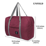 Travel Duffel Bags Lightweight Waterproof Foldable Sports Gym Waterproof Storage Luggage Bag (Wine red)