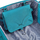 DELSEY Paris Hyperglide 3 Piece Luggage Set Carry On & Checked Spinner Suitcases, Teal Blue