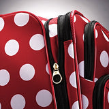 American Tourister Disney Softside Spinner 2 piece Luggage set 21 and 28 and Travel Pillow (One Size, Minnie Mouse Polka Dot)